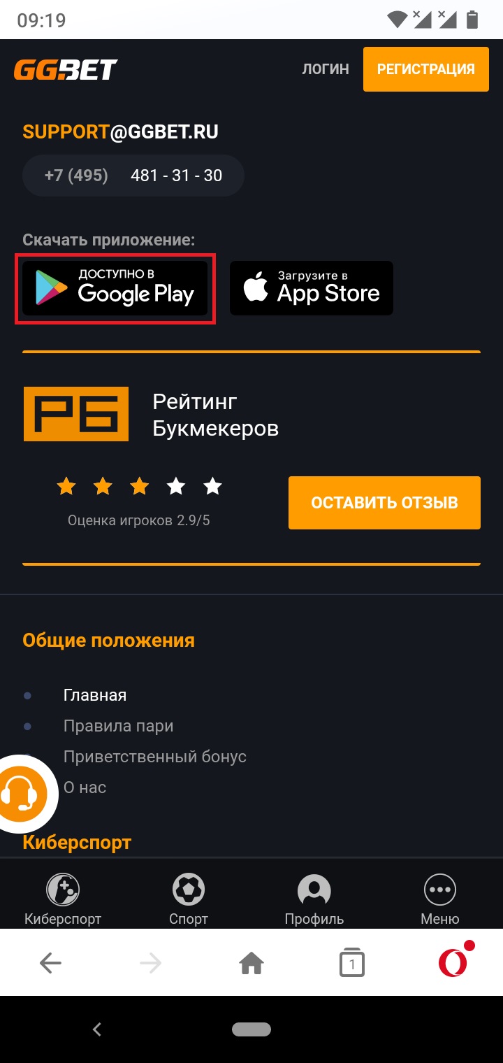 скачать GGbet ru на Андроид сразу на телефон